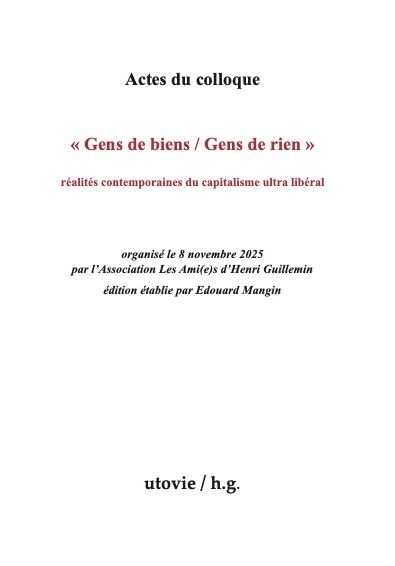 HG (réf. 823) Colloque Gens de biens / gens de rien